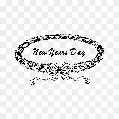 New years day text png